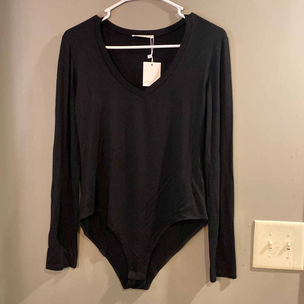 Basic Black Long-sleeve Bodysuit